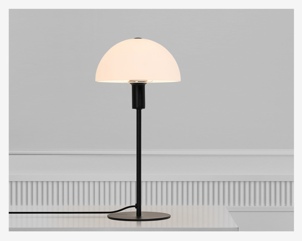 Bordlampe Ellen Opal/sort H.41,5 cm