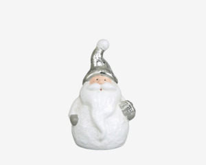 Julemand Keramik Hvid H.14 cm 