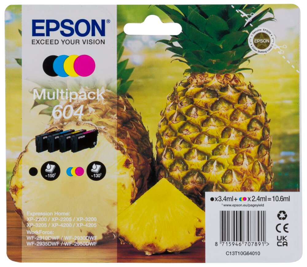 Epson Blæk multipack 604 - sort/604 farver