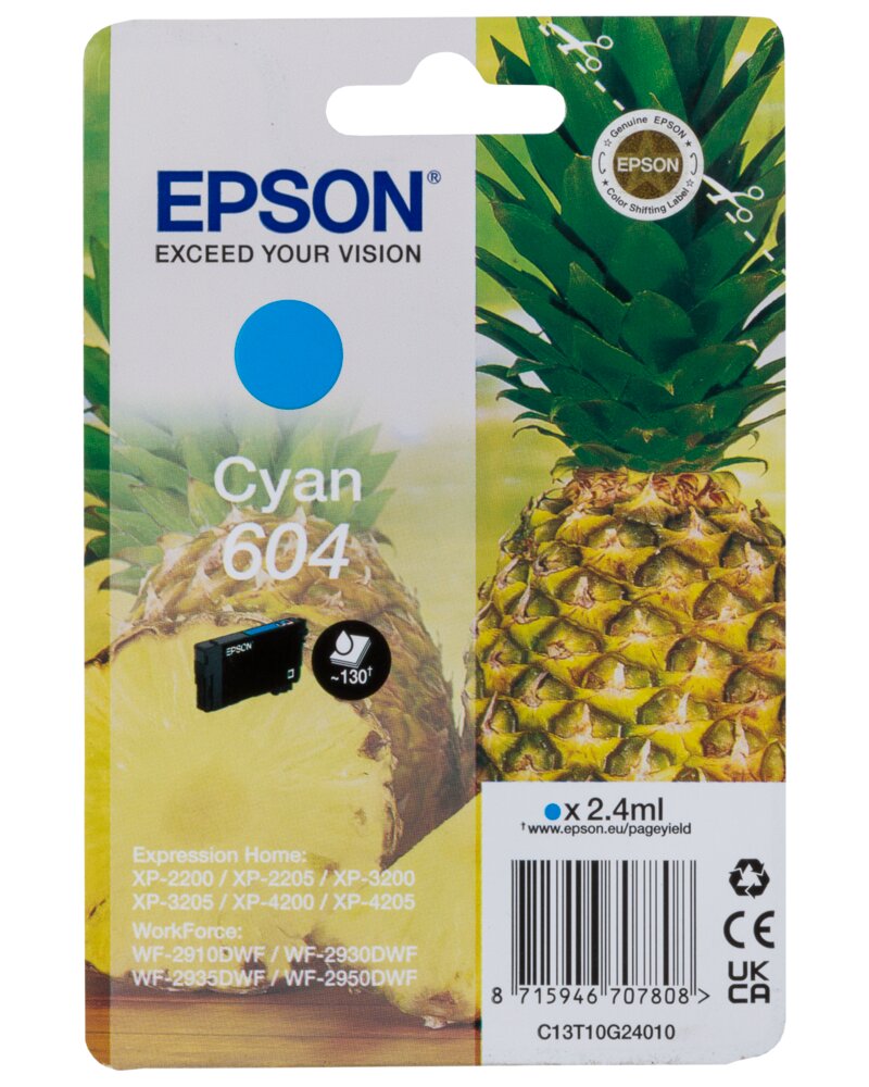Epson Blæk single 604 - blå/cyan