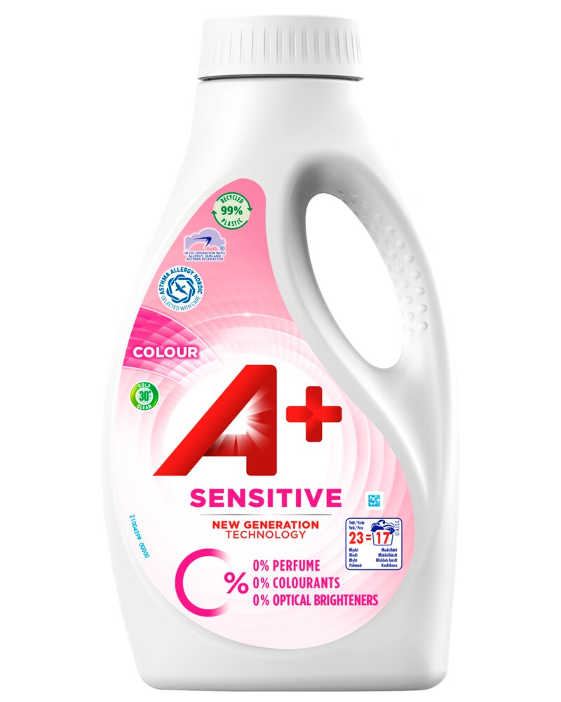 A+ Sensitive Vaskemiddel ml - colour