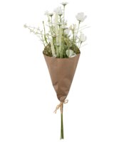 Adano Kunstig buket 5 blomster hvid