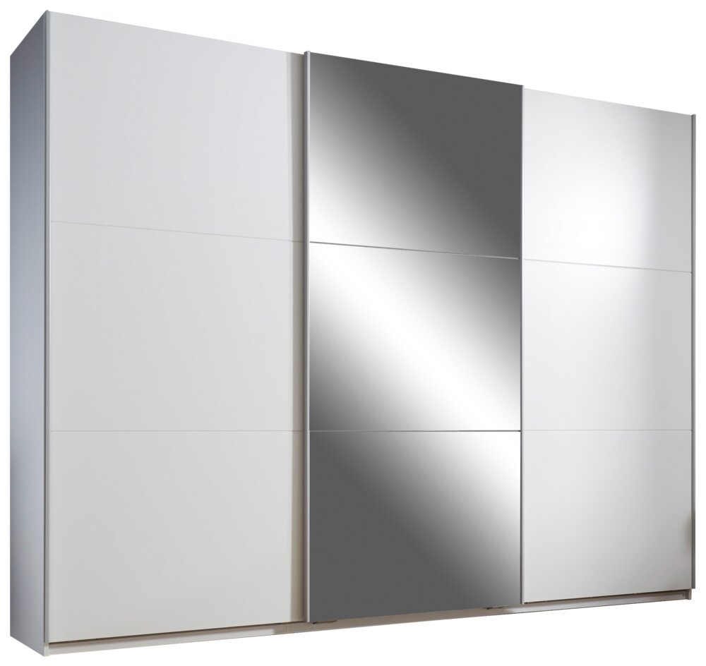 Garderobeskab med spejllåge H. 210 x B. 270 cm