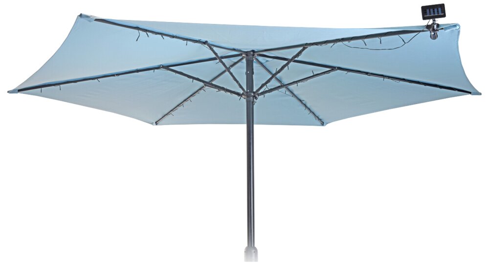 Solcellelyskæde til parasol