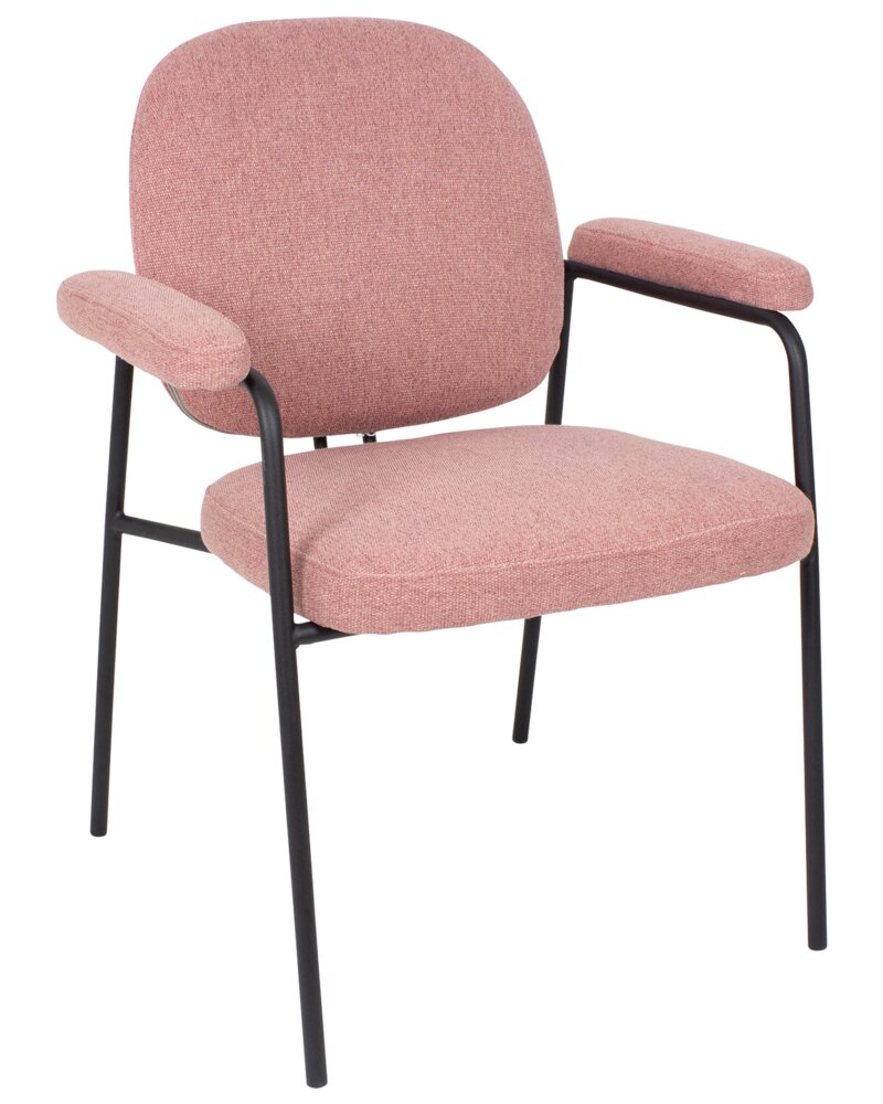 Spisebordsstol med armlæn rosa
