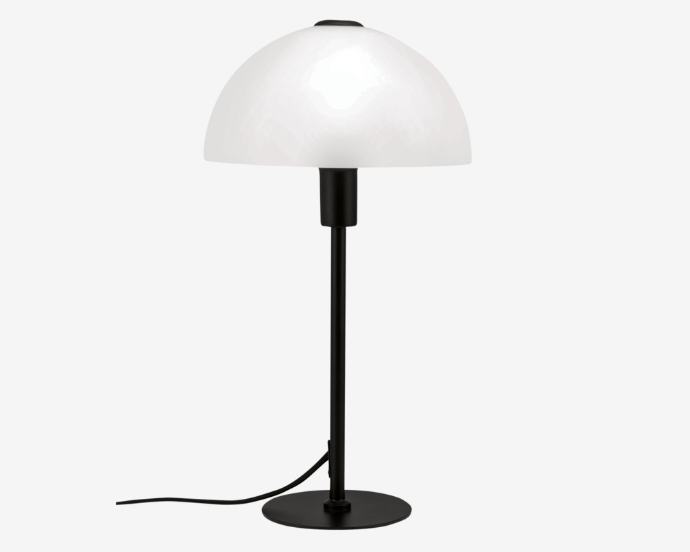 Bordlampe Jazz Opal / Sort Ø.18 cm