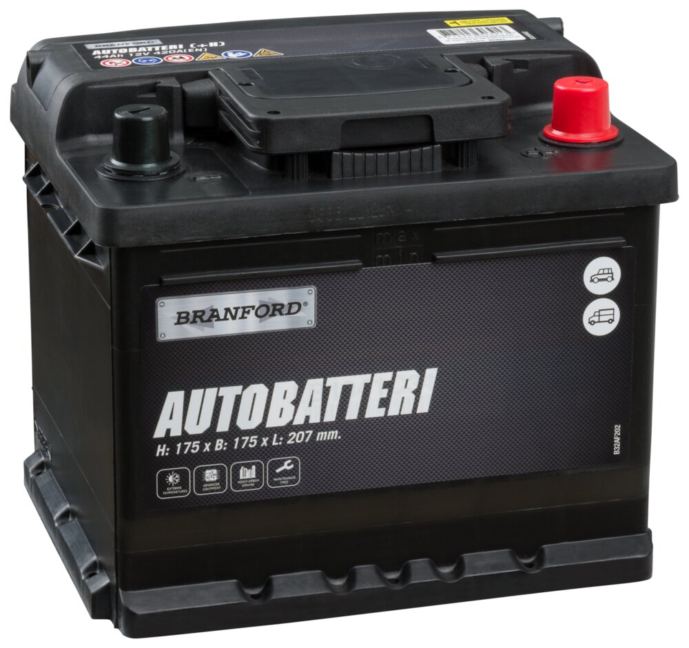 BRANFORD Autobatteri 44Ah +højre