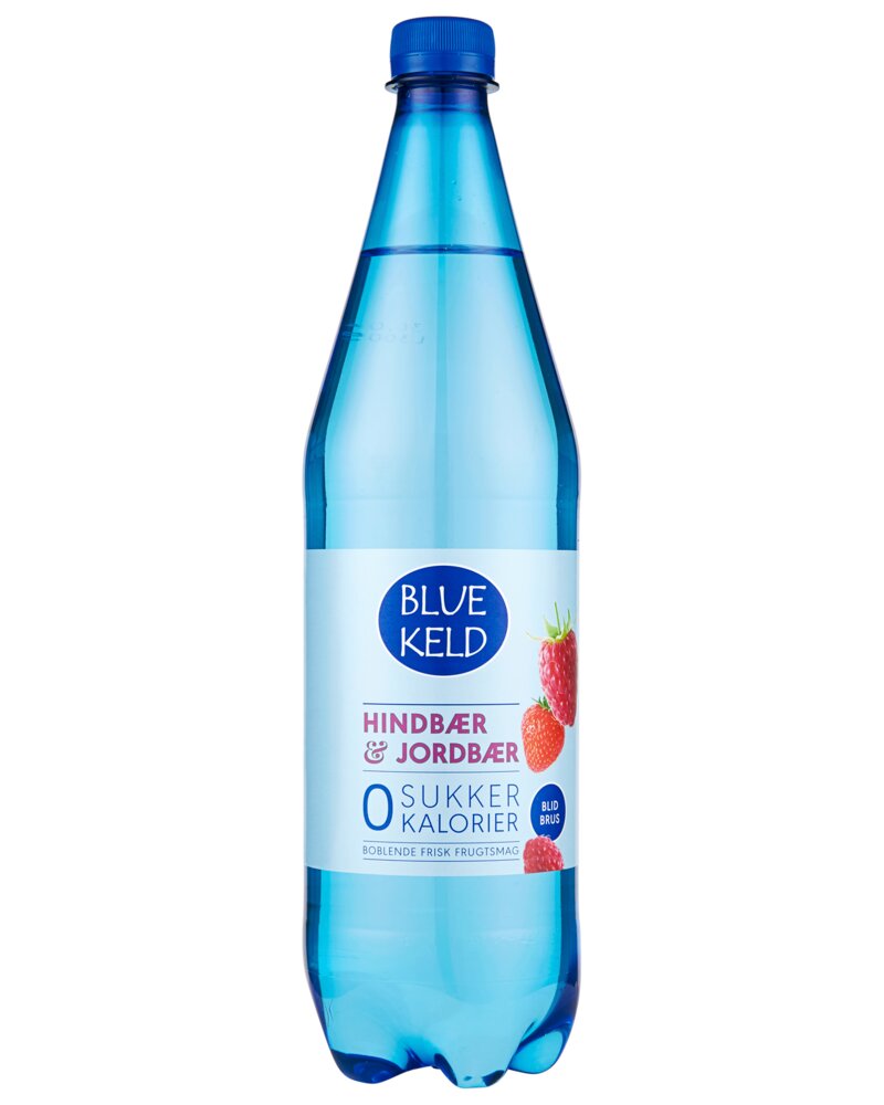 BLUE KELD Vand med brus 1 L hindbær/jordbær
