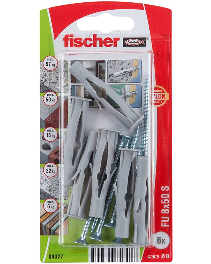 Fischer Dyvel uni FU 8 x 50 mm SK 6-pak