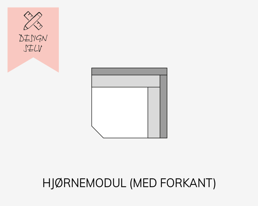 Choise Living Hjørnemodul m/Forkant Stofgr. 1