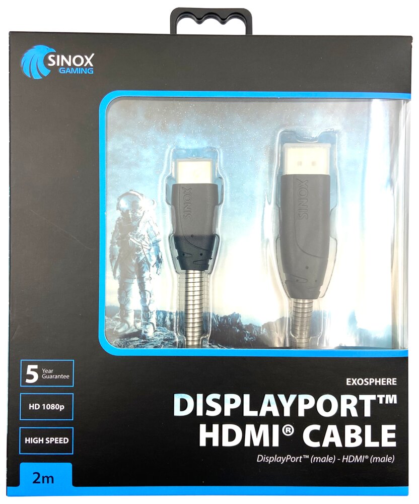 Sinox Gaming Gaming kabel HDMI-displayport - 2 m