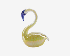 Figur Swan I Gul/Blå 