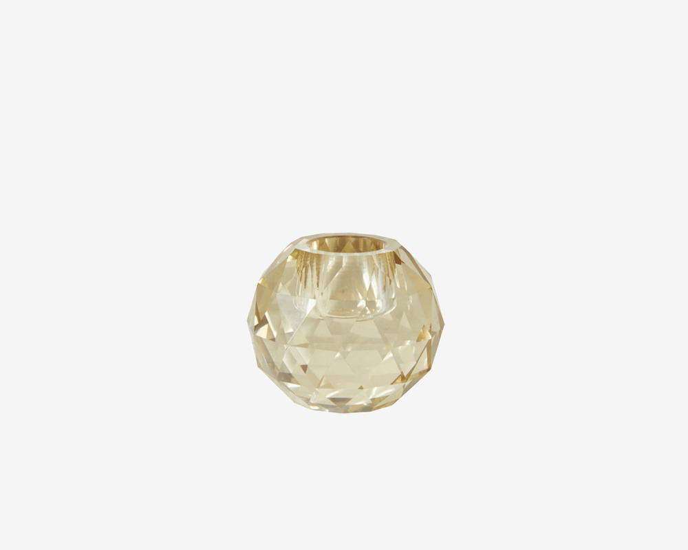 Lysestage Diamant Rund Lys Brun D.6 cm  