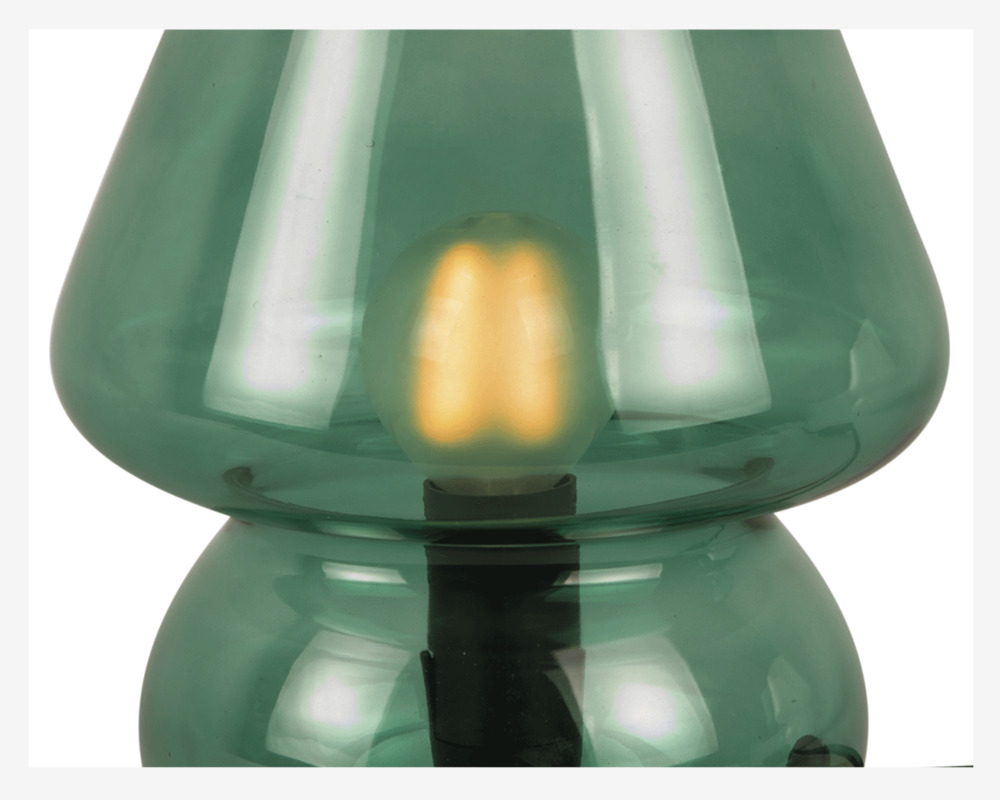 Bordlampe Vintage Grøn H.18 cm 