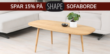 SPAR 15% på Shape sofaborde