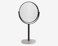 Bordspejl Sort/Marmor Ø.17 cm  