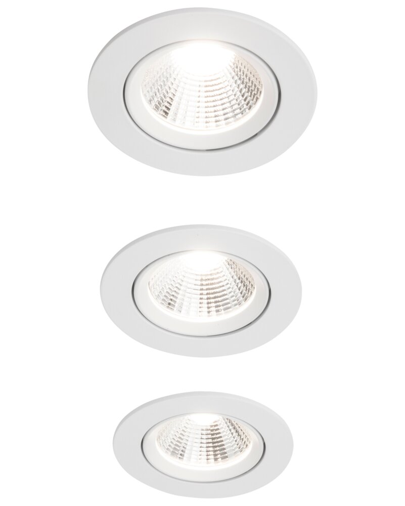 Nordlux Indbygningsspot LED 5 W IP23 3-pak - hvid