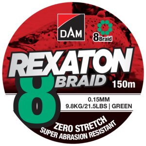 DAM Fletline 8 Braid 150 m 0,15 mm - grøn