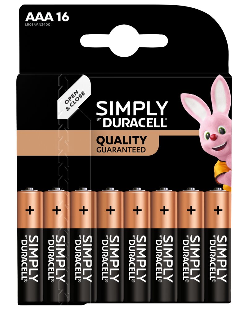 DURACELL SIMPLY AAA 16-PACK
