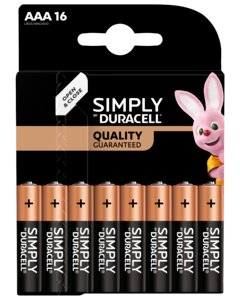 DURACELL SIMPLY AAA 16-PACK