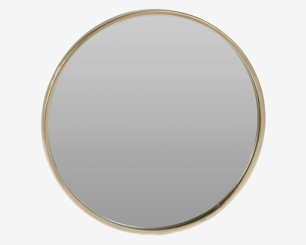 Spejl Guldfarvet Ø.25 cm 