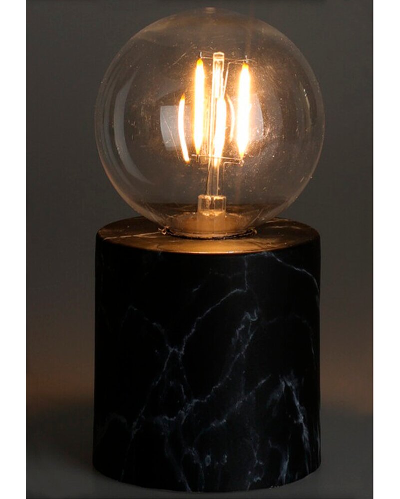 Bordlampe Marmor H. 15 cm - sort