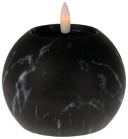LED-ljus marmor svart 