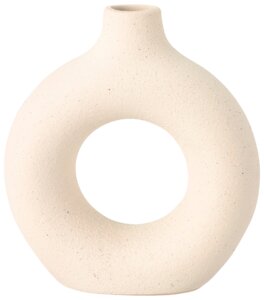 Vase Donut H. 11 cm - mat sand