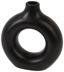 Vase Donut H. 11 cm - sort
