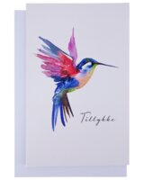Kort med kuvert 11x17 cm - kolibri