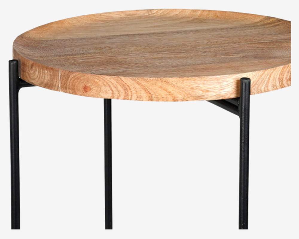 Hjørnebord Mangotræ H.46 cm 