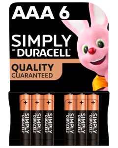 DURACELL SIMPLY AAA 6-PACK