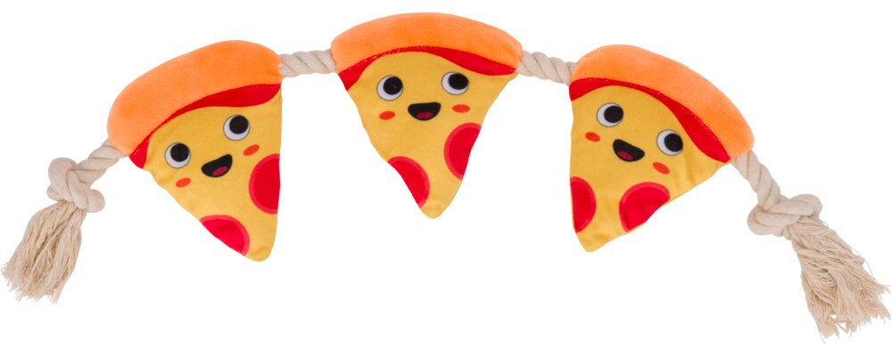 DanPet Hundelegetøj pizza på reb 55 cm