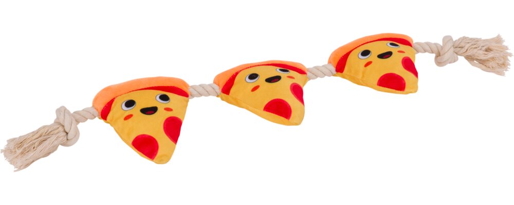 DanPet Hundelegetøj pizza på reb 55 cm