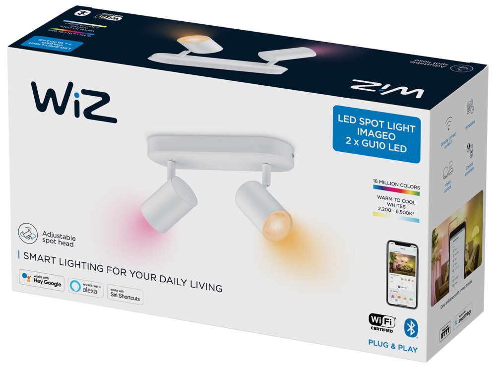 WiZ Spotlampe Imageo color - 2 spot