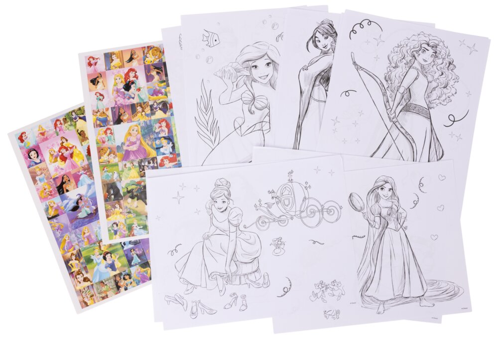 Aktivitetshæfte 100 stickers - prinsesser