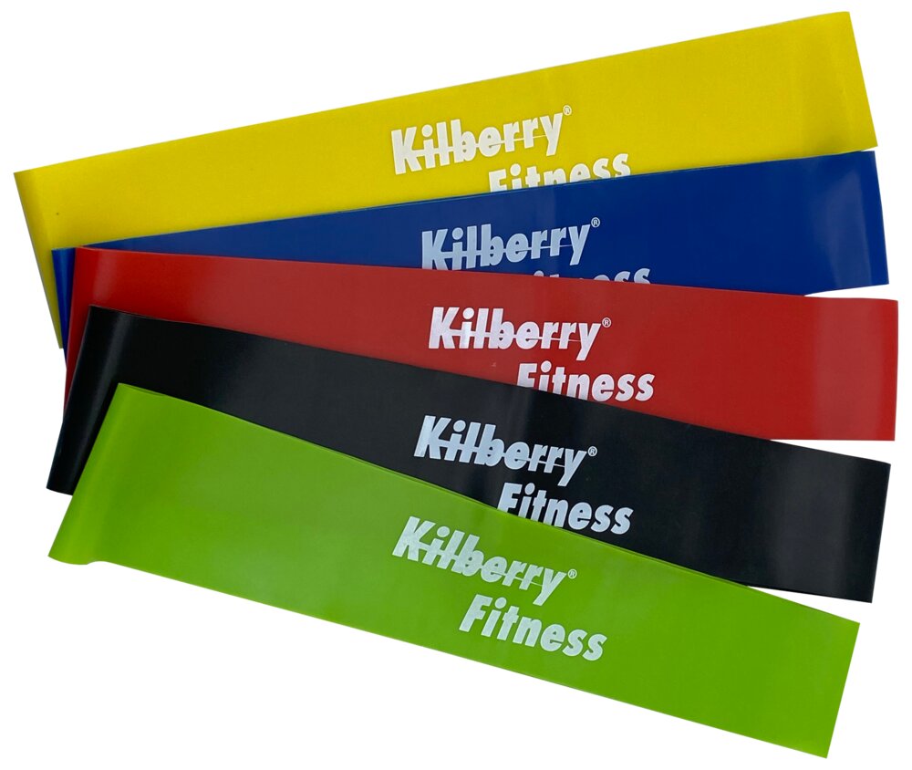 Kilberry Fitness Træningselastik 5 stk. - flere styrker