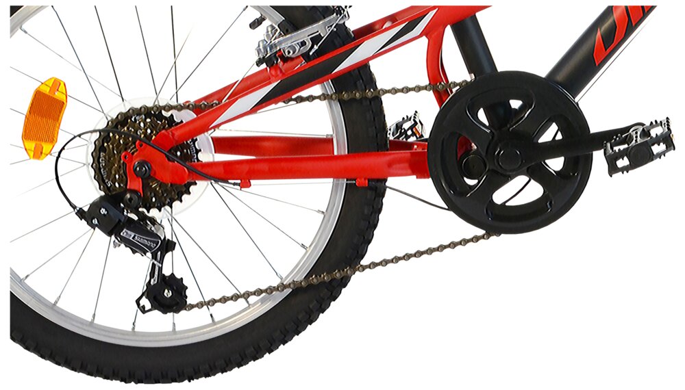 Aurelia Cykel 20'' Viper MTB med 6 gear - rød/sort