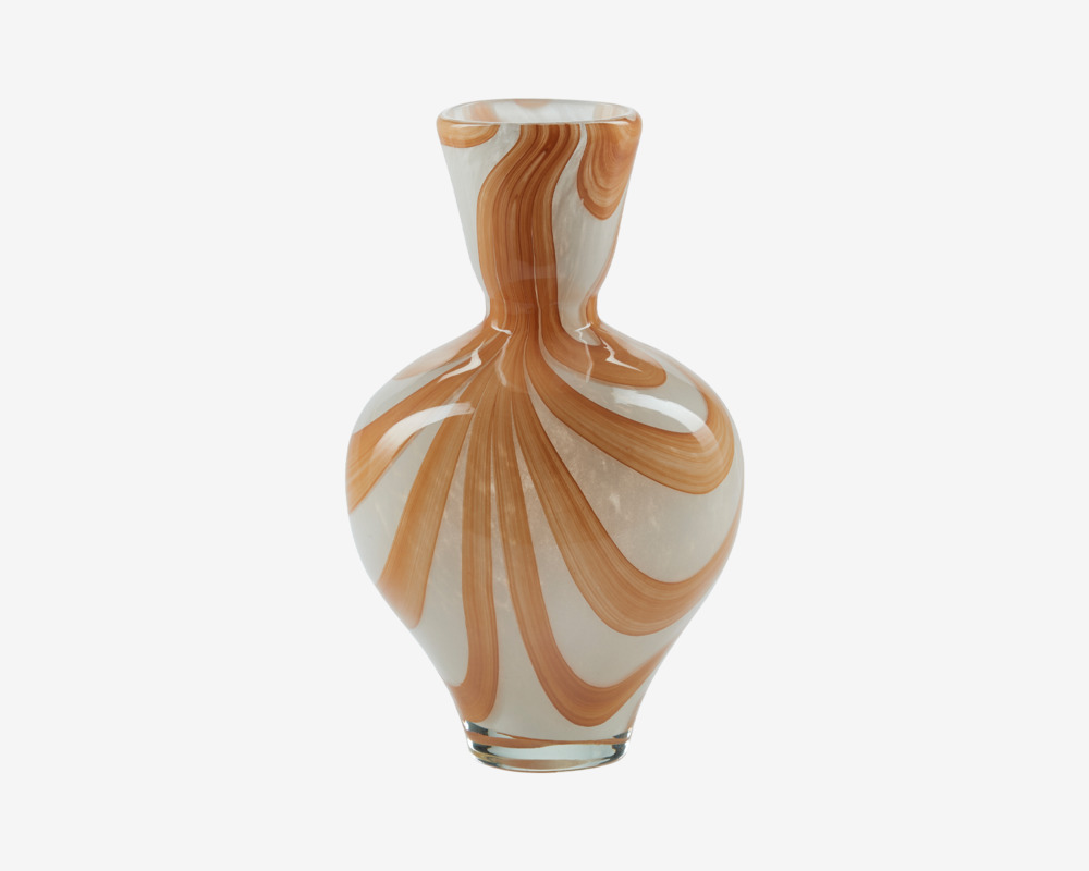 Vase Hjerteform Okker H.23,5 cm 