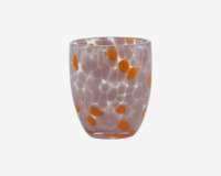 Vandglas Dot Pink/Orange H.10 cm 