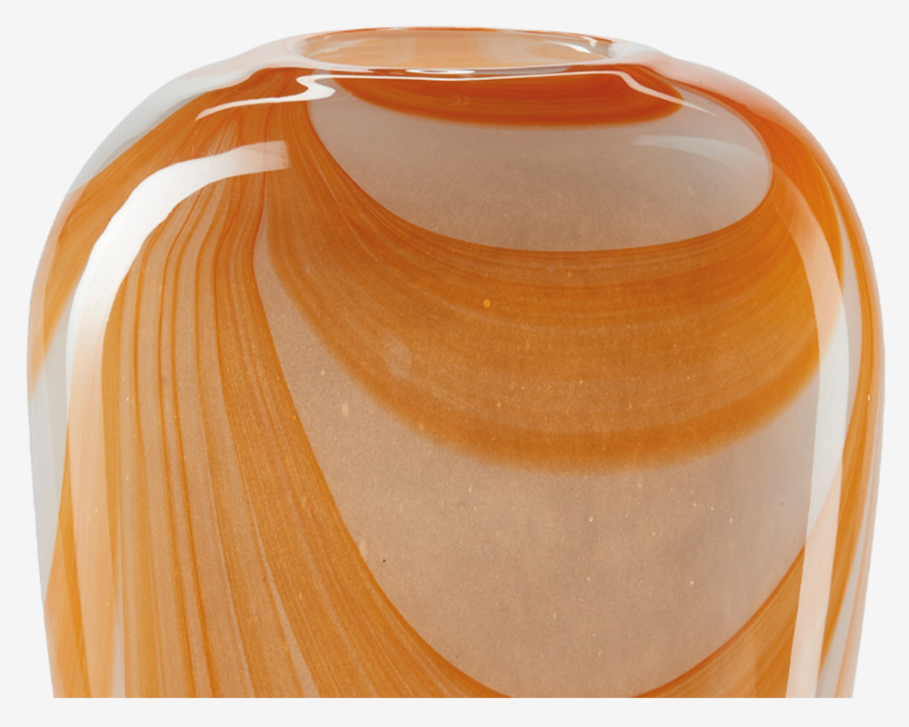 Vase Brede Striber Orange H.32,5 cm 