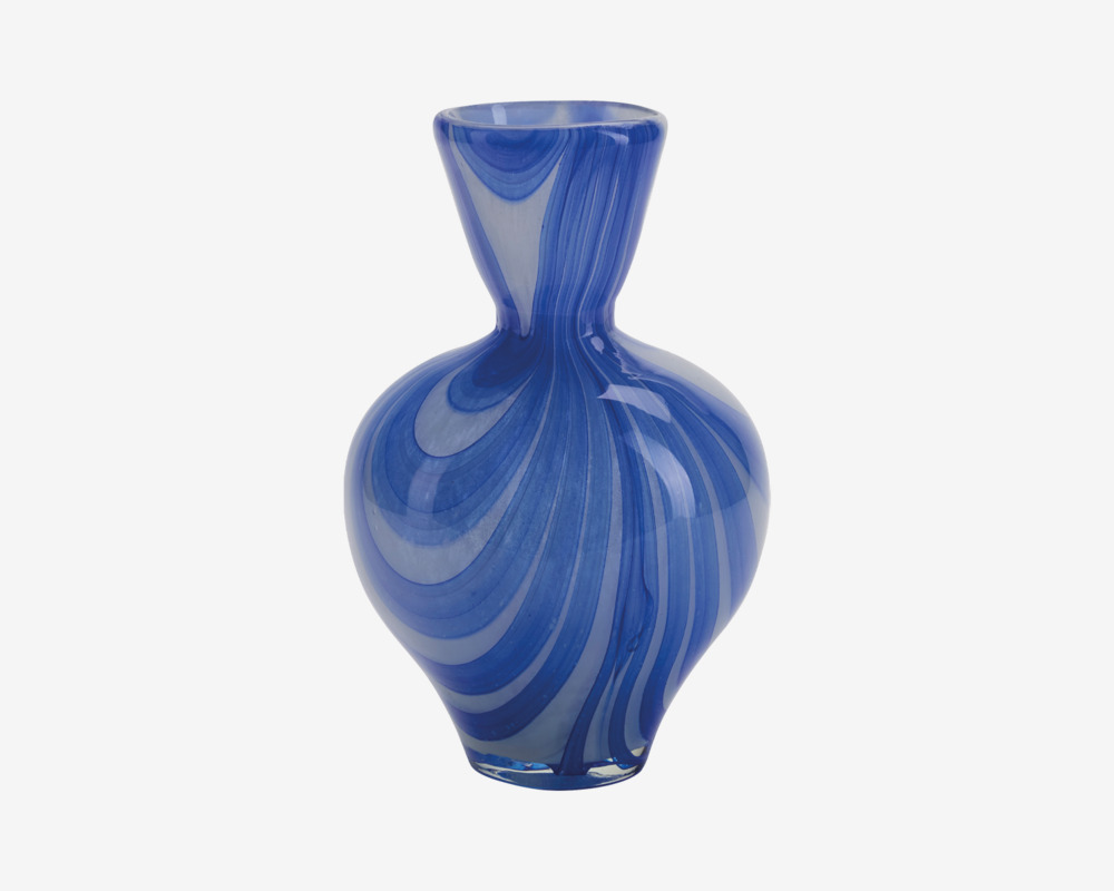 Vase Hjerteform Blå H.23,5 cm 