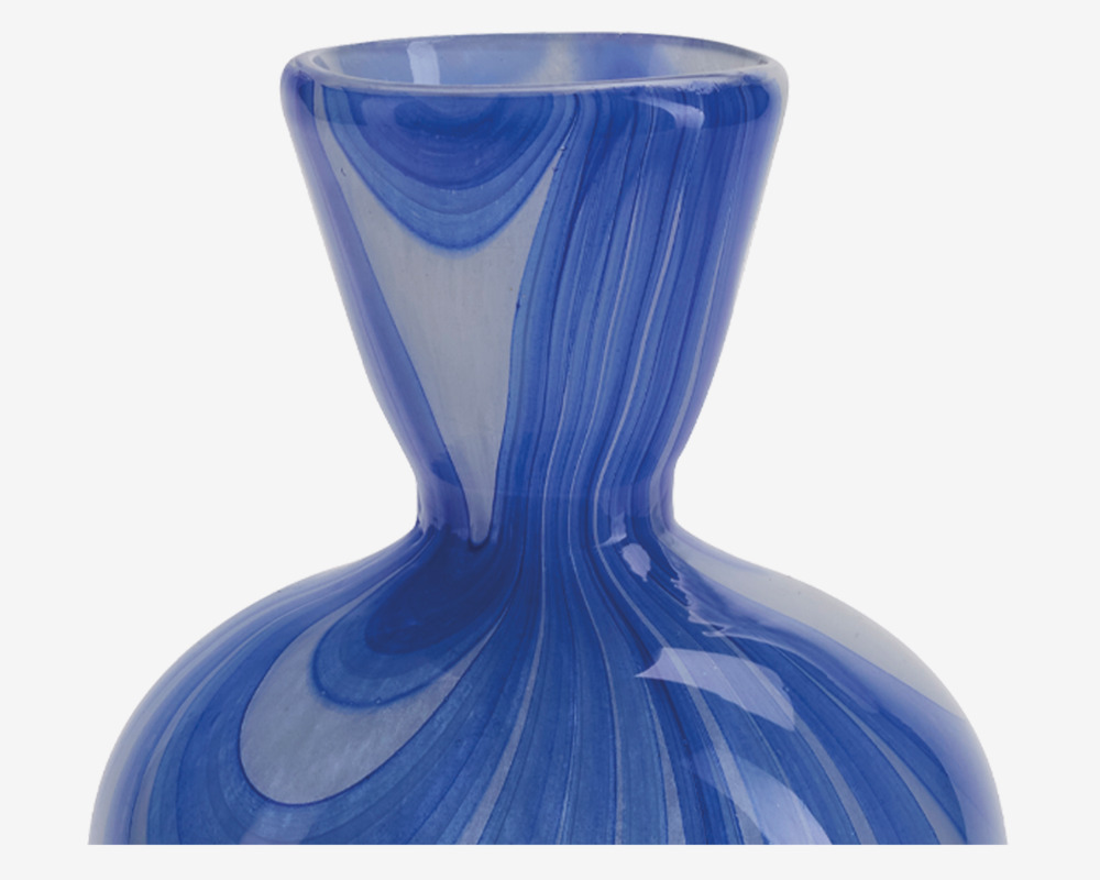 Vase Hjerteform Blå H.23,5 cm 