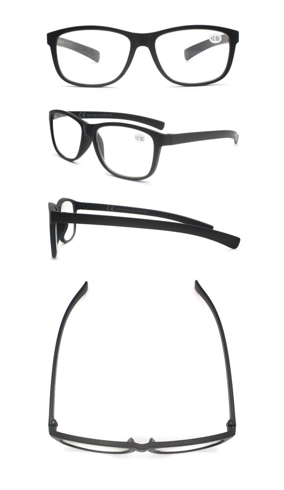 Læsebrille sort plastik