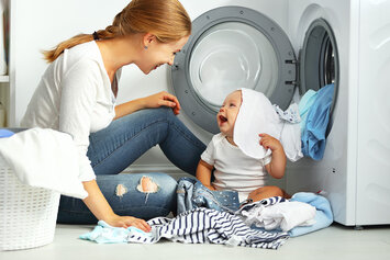 Helt rent tøj i vaskemaskinen