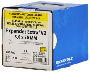 EXPANDET Spånskrue 5 x 50 mm TX20 200 stk.