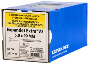 EXPANDET Spånskrue 5 x 90 mm TX20 200 stk.