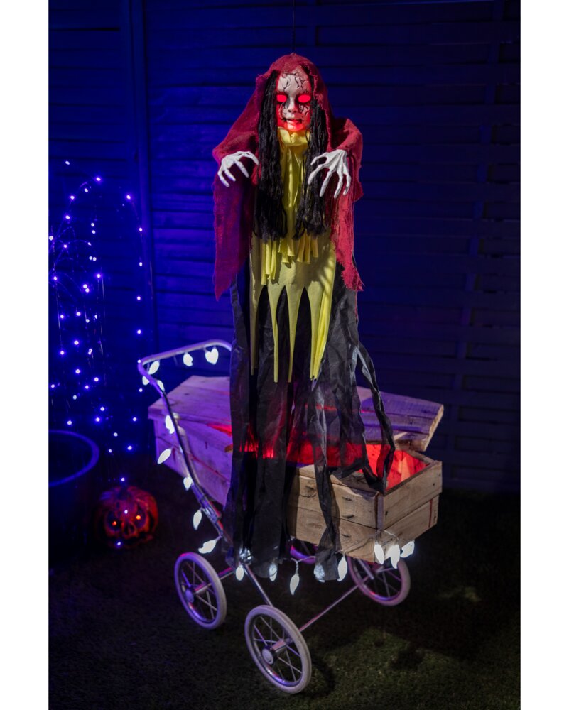 Halloween Genfærd hængende H. 120 cm med LED