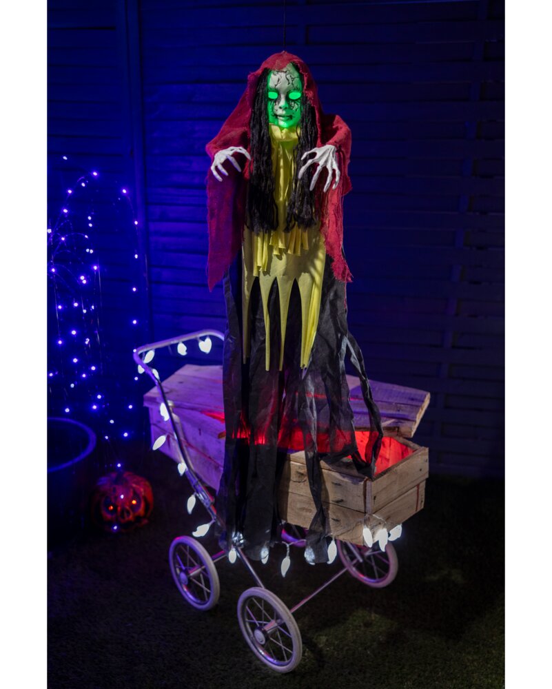 Halloween Genfærd hængende H. 120 cm med LED
