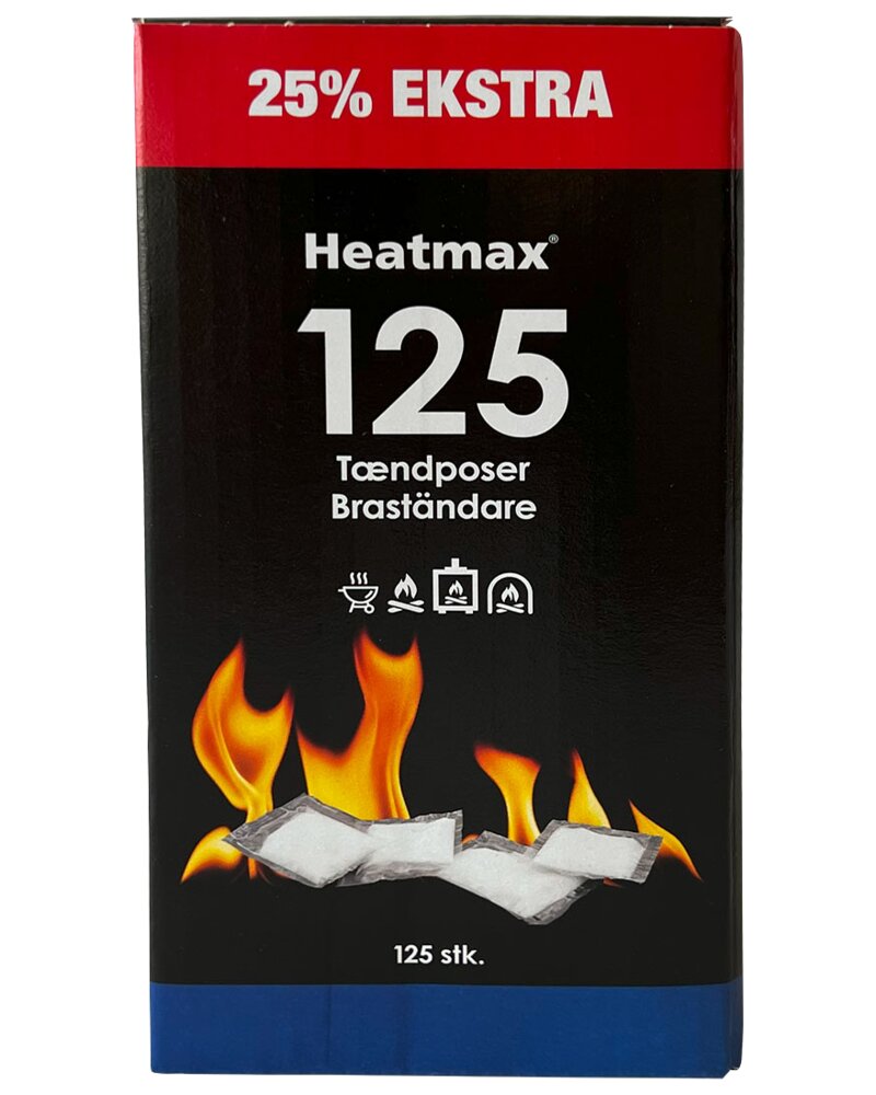 Heatmax Optænding - Tændposer - 125 stk.